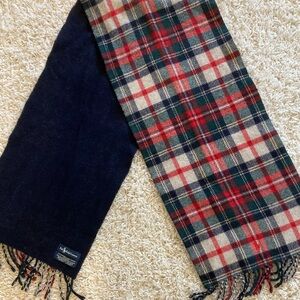Polo Ralph Lauren Made in ITALY 80% LambsWool  Plaid Check Fringed Wrap Scarf